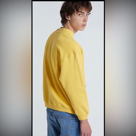 PLAYBOY Men's Crewneck Sweater in Vibrant Yellow, S - Picture 3 of 9